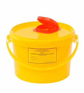 Ёмкость-контейнер для сбора острого инструментария 2 литра