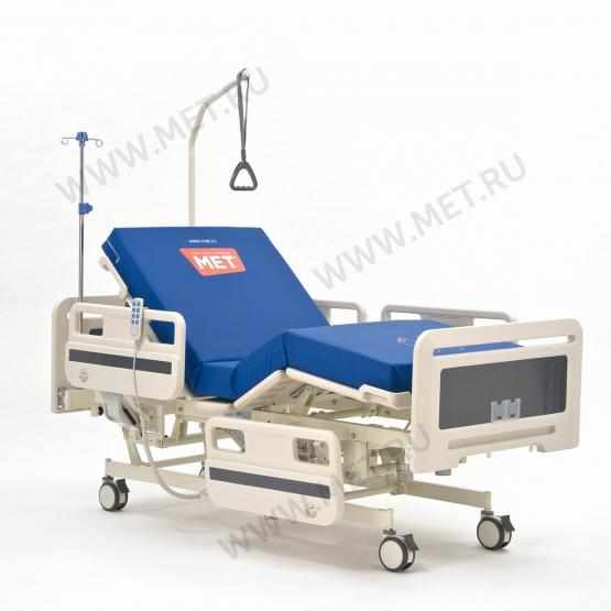 Функциональная медицинская кровать лего е4 с электрическими регулировками пластикового ложа и пластиковыми боковыми ограждениями