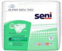 Подгузники для взрослых "SUPER SENI TRIO" Medium по10 шт.