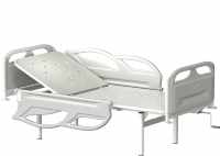 Кровать общебольничная с подголовником кфо-01-мск с механической регулировкой с металлическим ложем и спинками из пластика код мск-2105