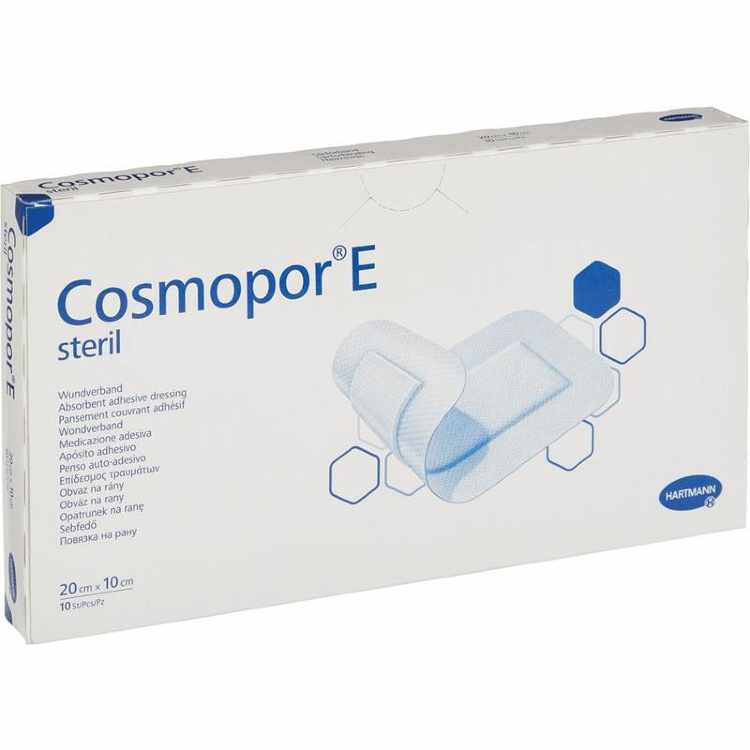 Пластырь-повязка Cosmopor E стерильная послеоперационная 20x10 см (10 штук в упаковке)
