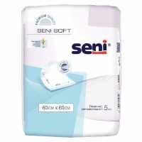 Seni Soft / Сени Софт - одноразовые впитывающие пелёнки, размер 60x60 см, 5 шт.