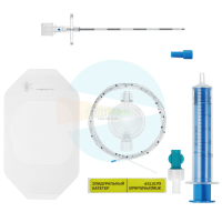 Набор для эпидуральной анестезии с иглой Туохи (G16), эпидуральным катетером, фильтром, коннектором и шприцом (артикул 10-1611)