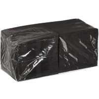 Салфетки бумажные черные 2-слойные 24x24 см, 250 штук в упаковке