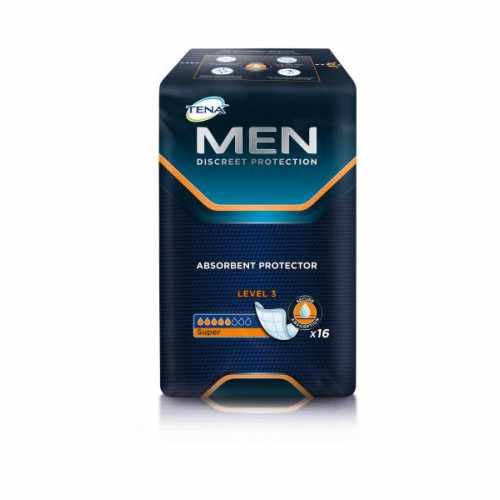 Тена Мен Уровень 3 / Tena Men Level 3 - урологические прокладки для мужчин, 16 шт.