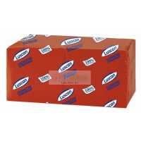 Салфетки бумажные оранжевые 1-слойные Luscan Profi Pack 24х24 см, 400 штук в упаковке
