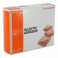Аллевин Адгезив / Allevyn Adhesive - полиуретановая адгезивная губчатая повязка, 7,5 см x 7,5 см
