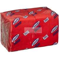 Салфетки бумажные красные 1-слойные Luscan Profi Pack 24х24 см, 400 штук в упаковке