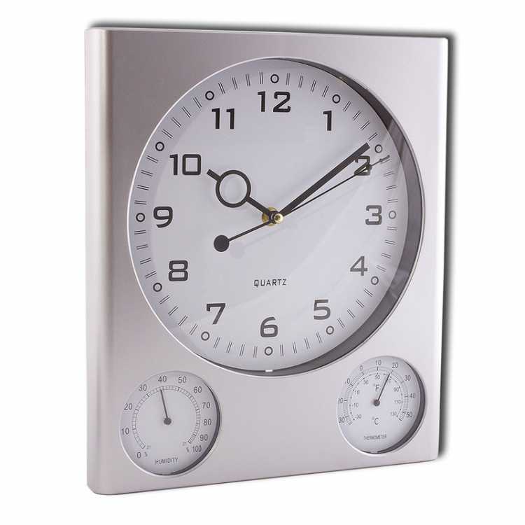 Часы настенные с термометром и гигрометром Масма Олимп