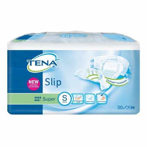 Тена Слип Супер / Tena Slip Super - дышащие подгузники для взрослых, размер S, 30 шт.