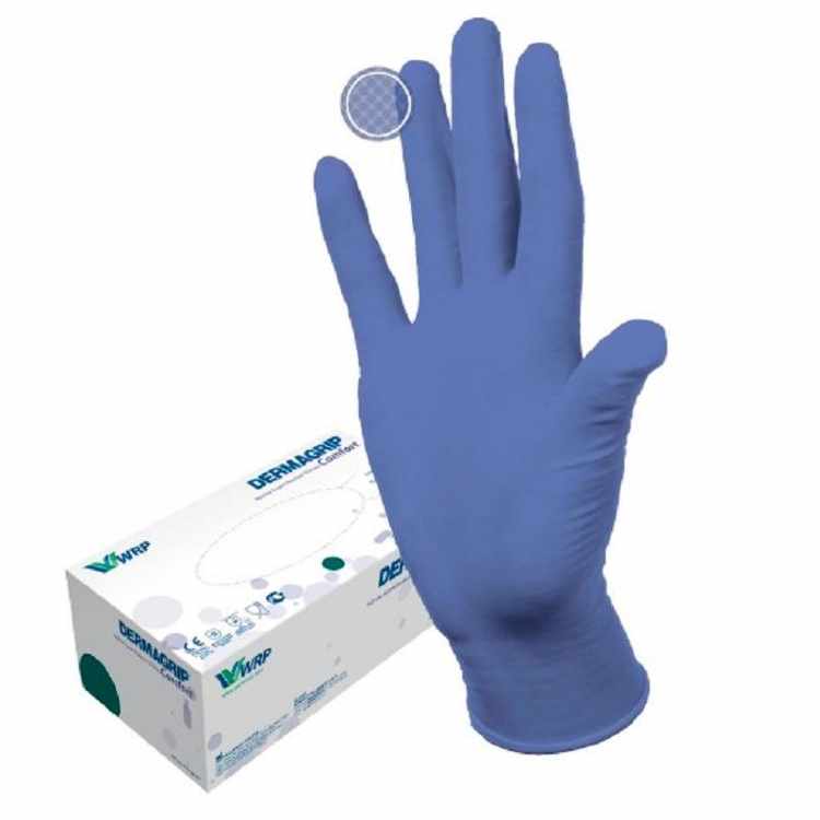 Мед. смотровые перчатки нитриловые, нестерильные, н/о, Dermagrip Comfort (L) 100 пар