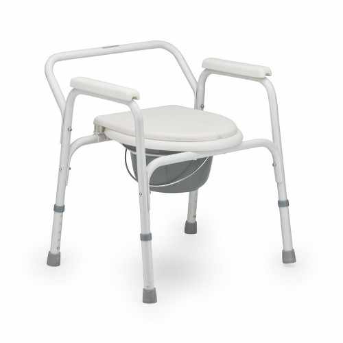 Кресло-туалет стальное со спинкой FS810