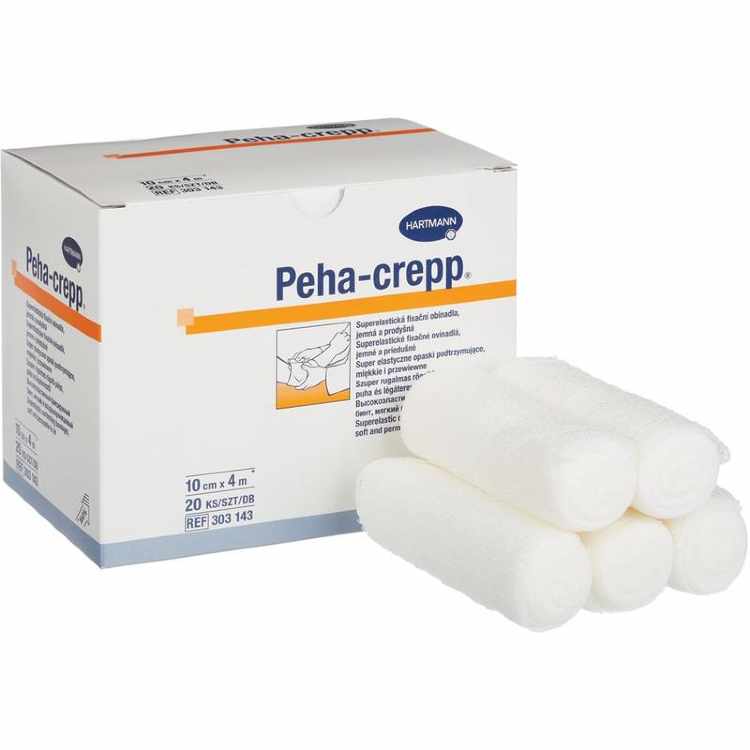 Фиксирующий эластичный бинт PEHA-CREPP (10 см х 4 м, 20 штук в упаковке)