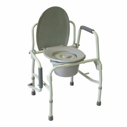 Кресло-туалет с опускающимися подлокотниками со спинкой AMCB6807