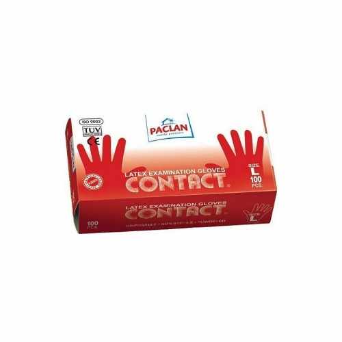 Paclan Contact / Паклан Контакт – латексные перчатки, 100 шт, L