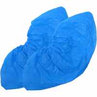 Бахилы одноразовые полиэтиленовые Вендорс текстурированные 4 г голубые (50 пар в упаковке)