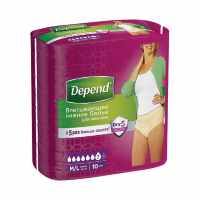 Депенд / Depend - женское впитывающее белье, размер M/L, 10 шт.