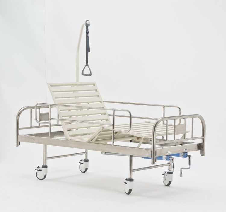Кровать медицинская функциональная c механическим приводом легкосъемными боковыми