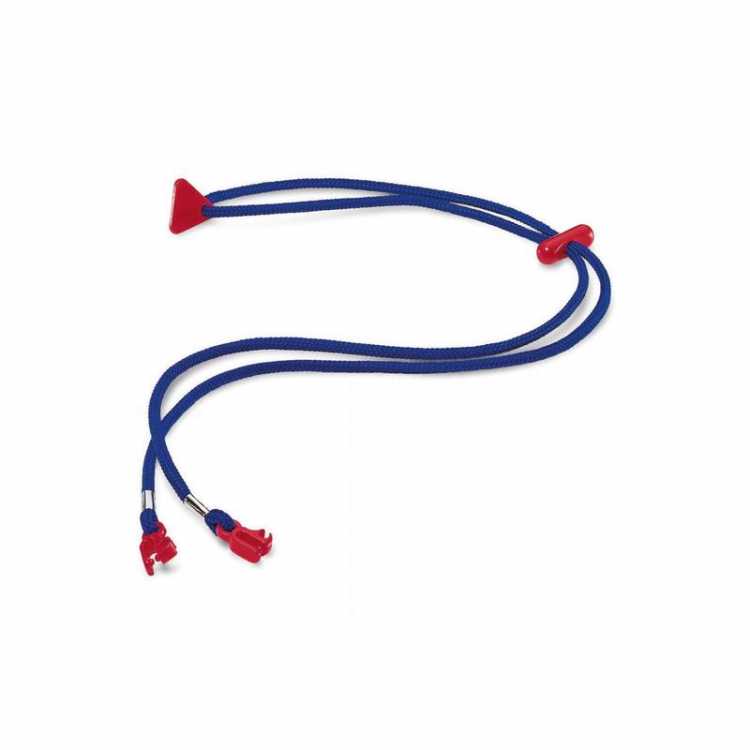 Шнурок для открытых очков с заушниками синий с красным Uvex Дуо-Флекс