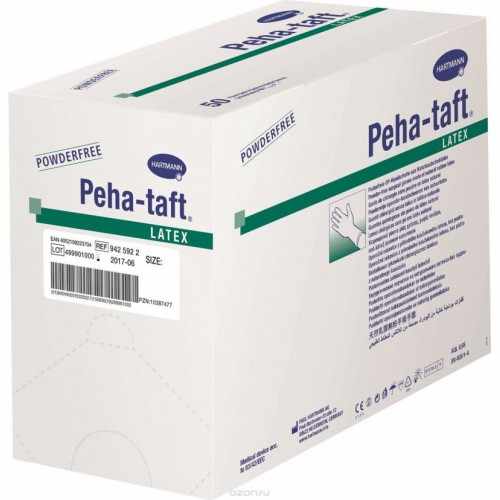 Пеха-Тафт Латекс / Peha-Taft Latex - перчатки стерильные особо прочные, № 5,5, 50 пар.