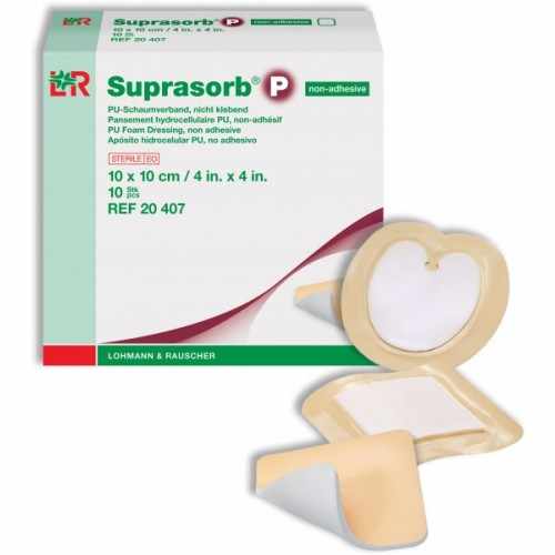 Супрасорб П / Suprasorb P - полиуретановая неадгезивная губчатая повязка, 7,5x7,5 см