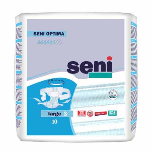 Seni Optima / Сени Оптима - подгузники для взрослых с поясом, размер L, 10 шт.