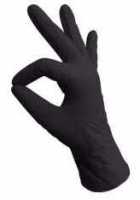 Нитровиниловые перчатки размер S неопудренные черные гладкие BENOVY (Nitrovinyl)