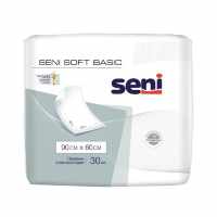 Seni Soft Basic / Сени Софт Бейсик - одноразовые впитывающие пелёнки, размер 90x60 см, 30 шт.