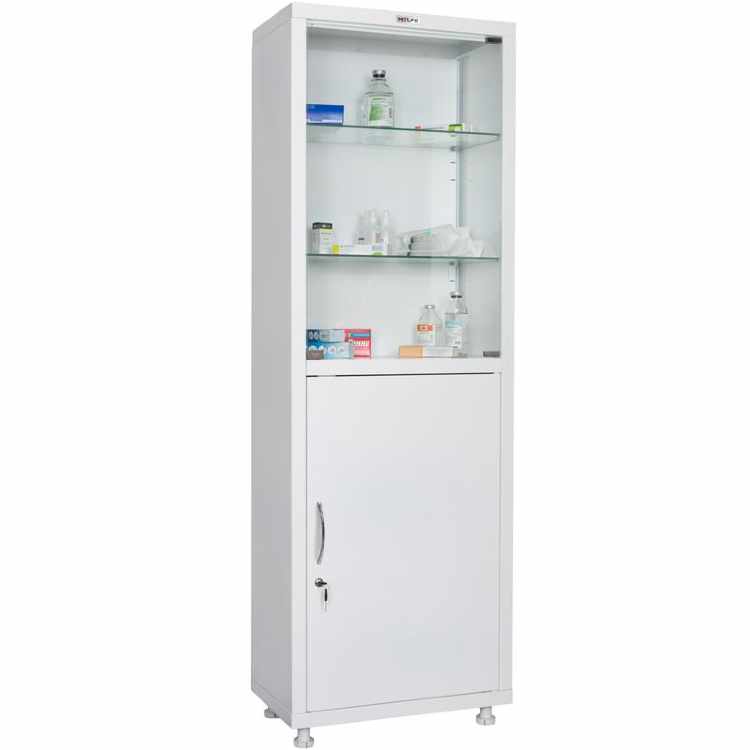 Шкаф медицинский Hilfe MD 1 1760/SG (металл/стекло, 600x400x1850 мм)