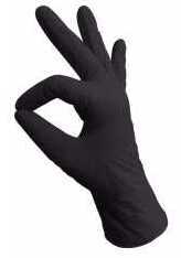 Нитровиниловые перчатки размер M неопудренные черные гладкие BENOVY (Nitrovinyl)