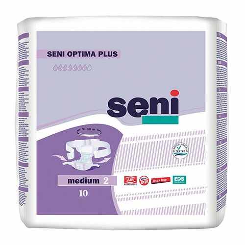 Seni Optima Plus / Сени Оптима Плюс - подгузники для взрослых с поясом, размер M, 10 шт.