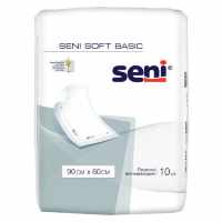 Seni Soft Basic / Сени Софт Бейсик - одноразовые впитывающие пелёнки, размер 90x60 см, 10 шт.