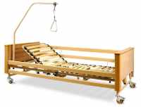 Кровать четырехсекционная yg-1 деревянные ламели функциональная с электроприводами регулировки положения секций
