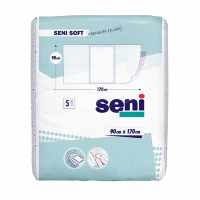Seni Soft / Сени Софт - одноразовые впитывающие пелёнки с крылышками, размер 90х170 см, 5 шт.