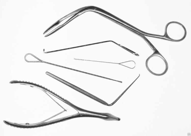 Набор инструментов для удаления инородных тел из лор органов 3 шт