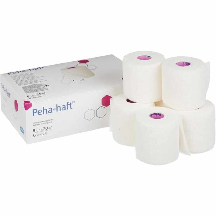 Бинт Peha-haft самофиксирующийся эластичный 20 м x 8 см (6 штук в упаковке)