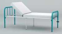 Кровать медицинская функциональная 2х секционная с металлической рейкой кфр-2в