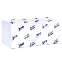 Бумажные полотенца листовые V-сложения 1-слойные 20 пачек по 250 листов Protissue