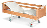 Палатная медицинская кровать с фиксированной высотой деревянные торцы и боковые ограждения lojer alli-f