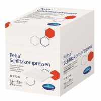 Peha Schlitzkompressen steril / Пеха Шлицкомпрессен стерил - стерильная нетканая салфетка с Y-образным вырезом, 7,5 см x 7,5 см, 17 нитей, 25 x 2 шт