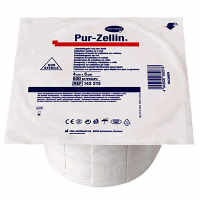 Pur-zellin / Пур-целлин - тампоны-подушечки из креп.бумаги, 4 х 5 см; 1 х 500 шт, не стерильные