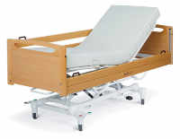 гидравлическая медицинская кровать с деревянными ограждениями alli h-280