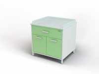 Стол пеленальный медицинский с ящиком дверцами и полками 112-004-4 acrylat