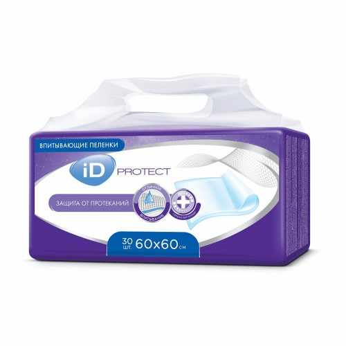 ID Protect / АйДи Протект - одноразовые впитывающие пелёнки, размер 60x60, 30 шт.